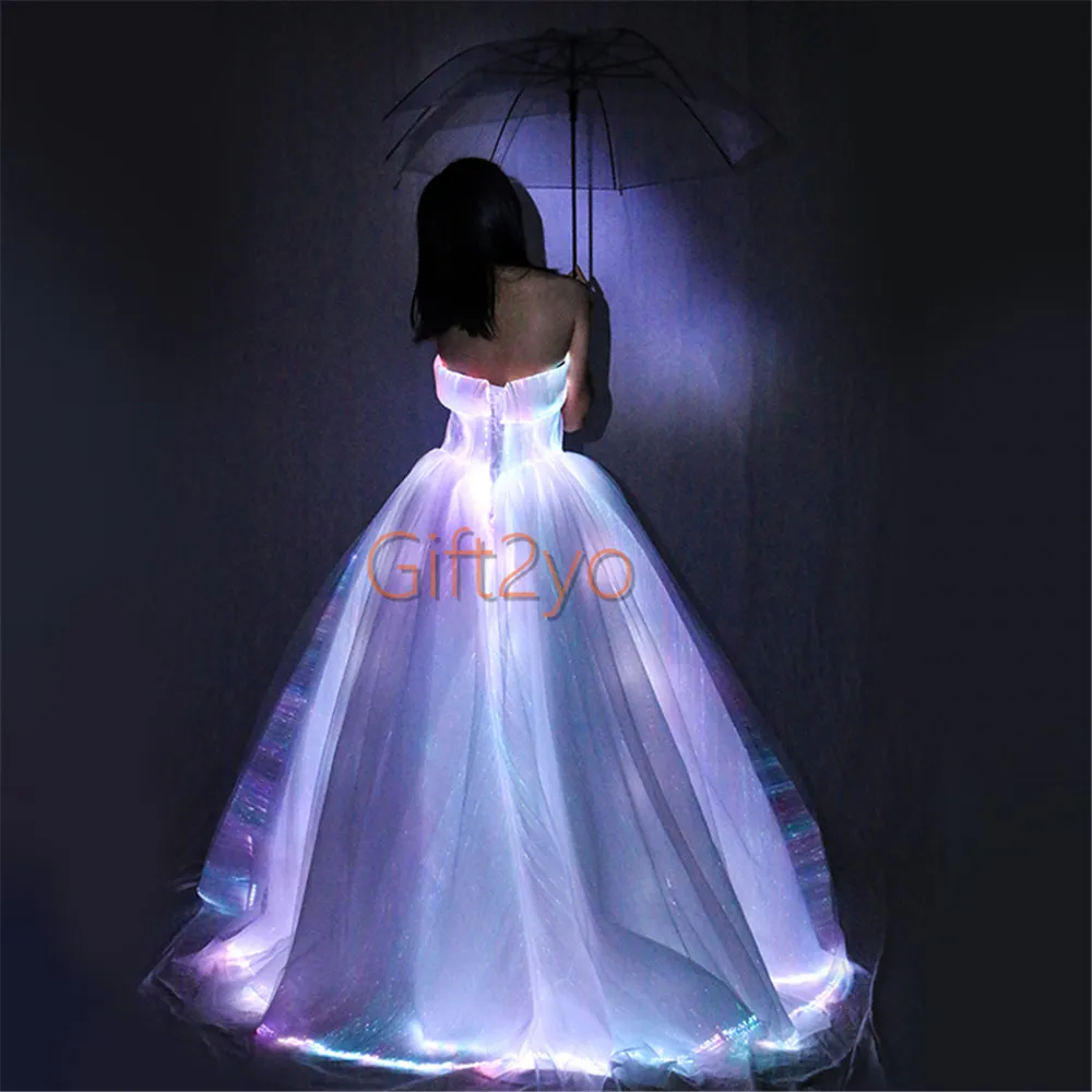 App steuerung Luxus LED Kleid für hochzeit Licht Up Brautkleid Fiber Optic  Formale Kleider Leucht Bankett Kleider smart verschleiß|Dresses| -  AliExpress