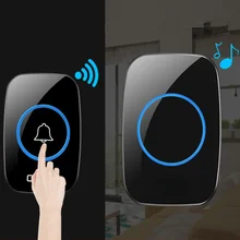 Lumière LED 32 chansons avec bouton tactile étanche M525, sonnette intelligente sans fil, sécurité à domicile, alarme