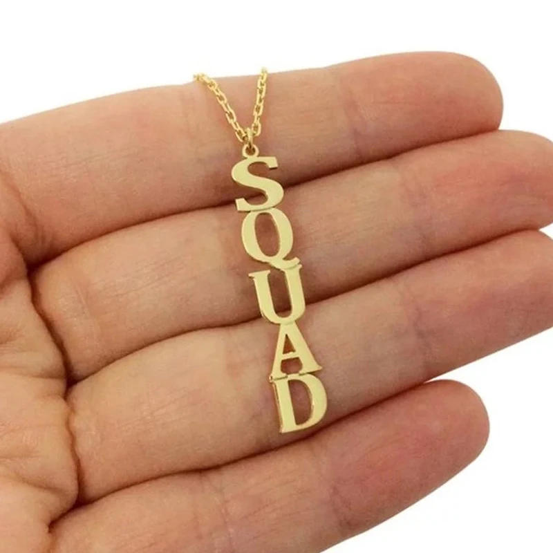 Custom Necklace Personalized Vertical Name Necklaces For Women Men Gold Chain Choker Collier Mujer Bridesmaid Gift BFF | Украшения и