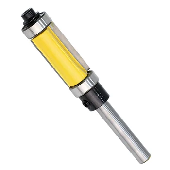 

76mm Length 1/4 Inch Flush Trim Pattern Router Bit Shank Panel Top Bottom Bearing Woodworking Milling Cutter