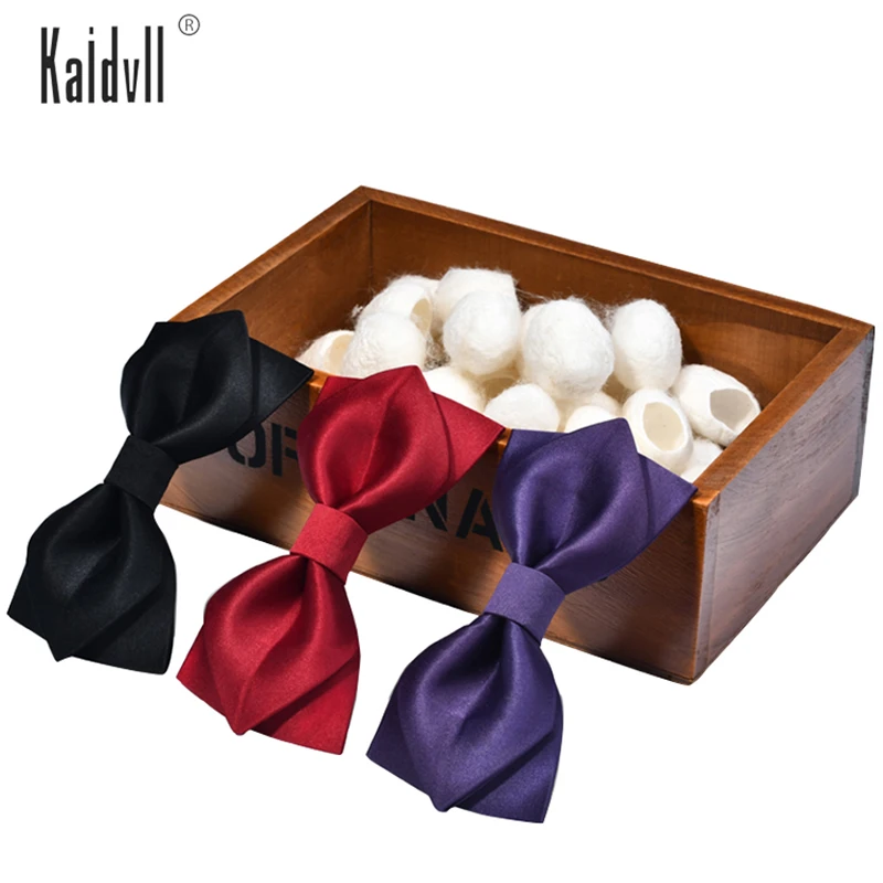 

Kaidvll Gentlemen Bow Ties Solid Red Color Male Bow Tie Freely Adjustable Buckle Design For Party Or Wedding