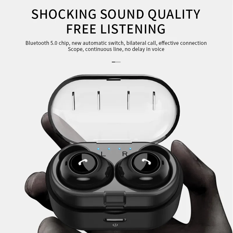 TWS Bluetooth 5.0 Wireless Earphone Headphones Handsfree Earphones Headphone Sport Earbuds Headset For Phone With Mic | Электроника