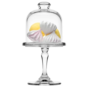 

Nordic Lead Free Glass Clear High Foot Candy Jar Cake Tray With Lid Anti Dust Pastry Dessert Plate Kitchen Storage Bottle