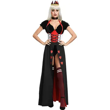 

Ladies Enchanting Royal Heart Queen Ball Dress Costume Set