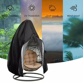 

Swing Chair Cover Furniture Protection Hanging Hammock Stand Zipper Closure Washable Outdoor Anti UV Waterproof Egg Wicker