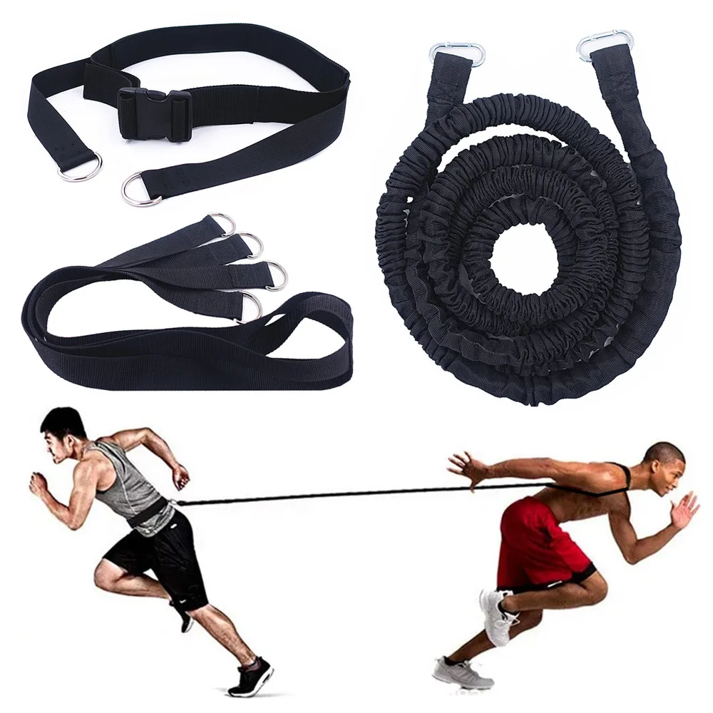 Resistance Bungee Band Set Elastic Cord Trainer For Running Workout Speed Agility Strength