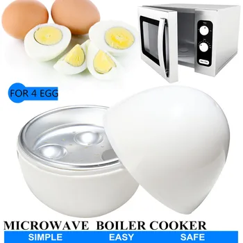 

4 Cups Eggs Boiler Cooker for Microwavable For Microwave 4 Eggs Breakfast Kitchen Appliance Cooking Tools Supplies Egg steamer