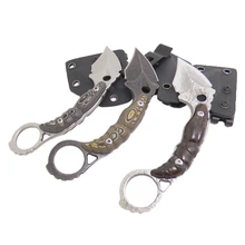 MASALONG ножи инструменты для выживания гигантская пчела Дамаск карамбит углеродное волокно Тактический охотничий нож Kni164