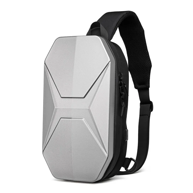 OZUKO Crossbody Bag Hard Shell Chest Bag Male Waterproof Shoulder
