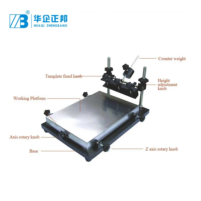 Ручная печатная машина для шелкографии печатной платы/печатная плата Высокоточный 320*440 Трафаретный принтер