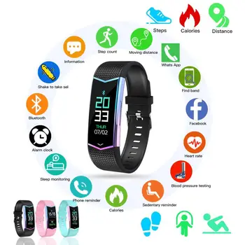 

Smart Bracelet Fitness Tracker Wristband Blood Pressure Heart Rate Monitor Pedometer Sport Smart Watches For Men Women Children