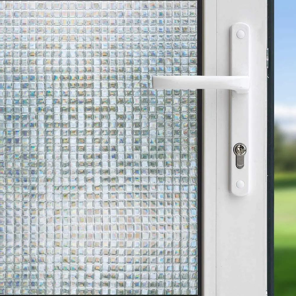 

LUCKYYJ 3D Decorative Window Cling Film Designs Vinyl No Glue Window Privacy Film Static Cling Stained Glass Window Sticker