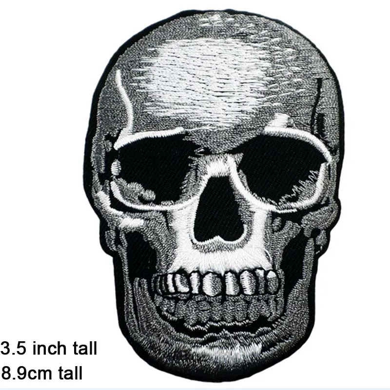 

Skull Skeleton Grim Reapers Iron On Patch Embroidered Clothes Patch For Clothing Woman Clothes Stickers Garment