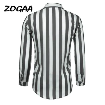 

ZOGAA 2020 New Men's Long Sleeve Striped Shirt Casual Trendy Men's European and American Shirt Men's Trend