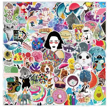 

100 PCS Waterproof Stickers Vinyl Skateboard Guitar Suitcase Graffiti Sticker Cute Vsco Girl Decals Toy