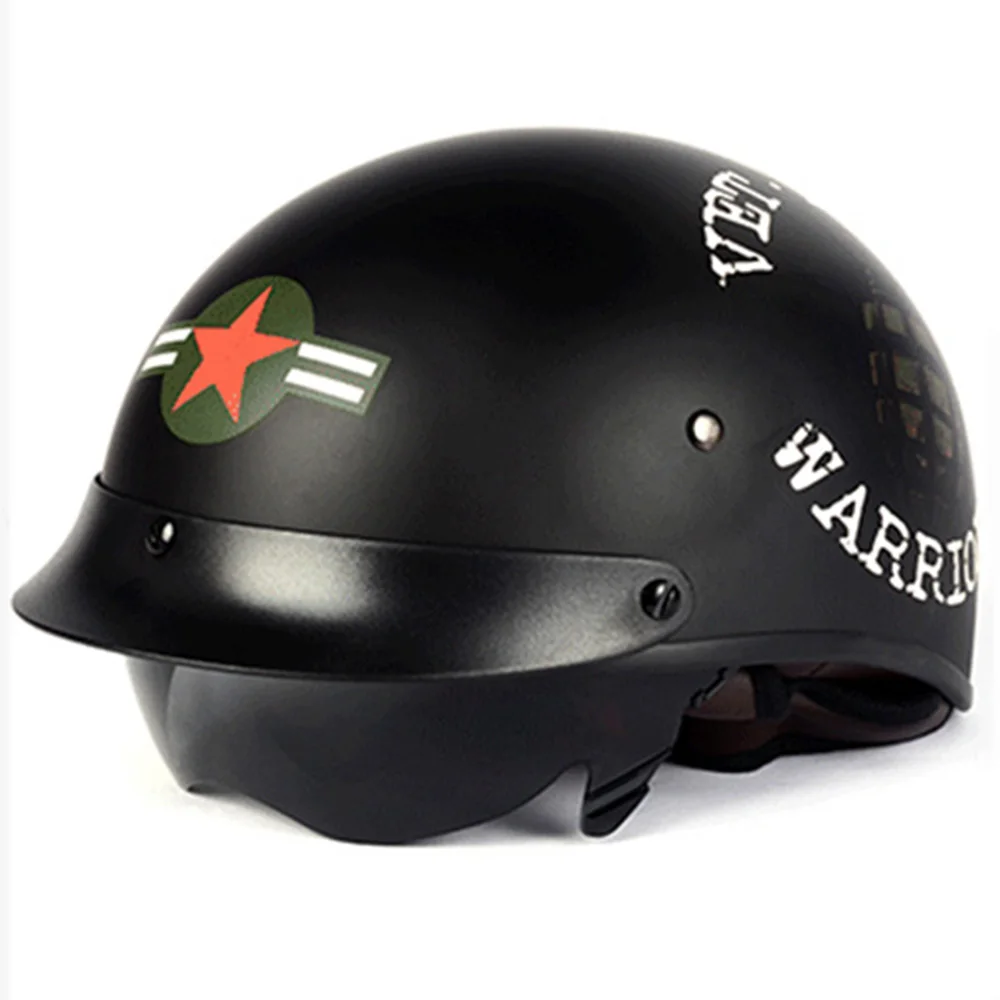 LVCOOL мотоциклетный шлем Мужской винтажный полушлем Casco Мото шлем скутер мотоциклетный гоночный шлем для верховой езды с сертификацией в горошек