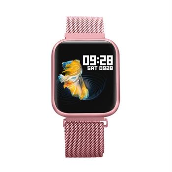 

P80 Women Girl Smart Watch Sport fitness tracker heart rate monitor blood pressure Measurement Smartwatch Men IP67 Waterproof