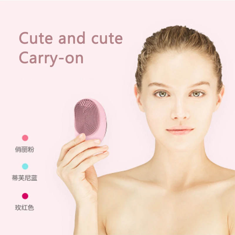 

Waterproof Silicone Facial Cleansing Brush Shrinking Pores Oil-control Electric Cleansing Instrument Beauty Device Tools