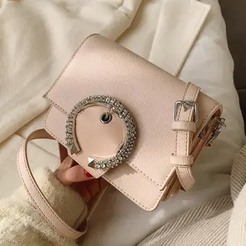 

Elegant Female Square Crossbody Bag 2020 New High quality Leather Women's Designer Handbag Diamond Lock Shoulder Messenger Bag