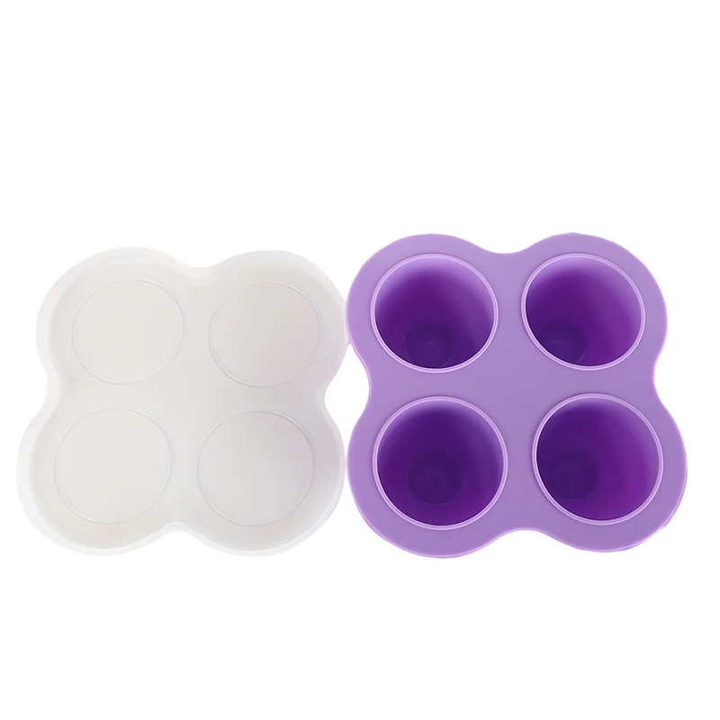 4 отверстие льда лоток плесень с крышкой силиконовый ящик для хранения Diy конфеты