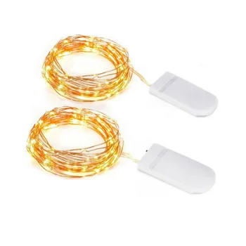 

Led String Lights 2/3/5M 20/30/50 Leds Bulb CR2032 Battery Operated Copper Wire Fairy Lights For Christmas Garland Decoration