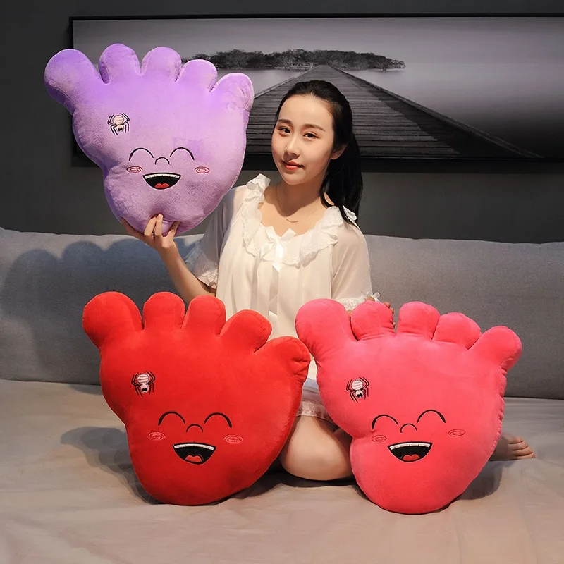 40cm Funny Foot Plush Pillow Toys Soft Stuffed Cartoon Sole Doll Nap Pillow Chair Cushion Birthday Gift For Friends Boy Children 3