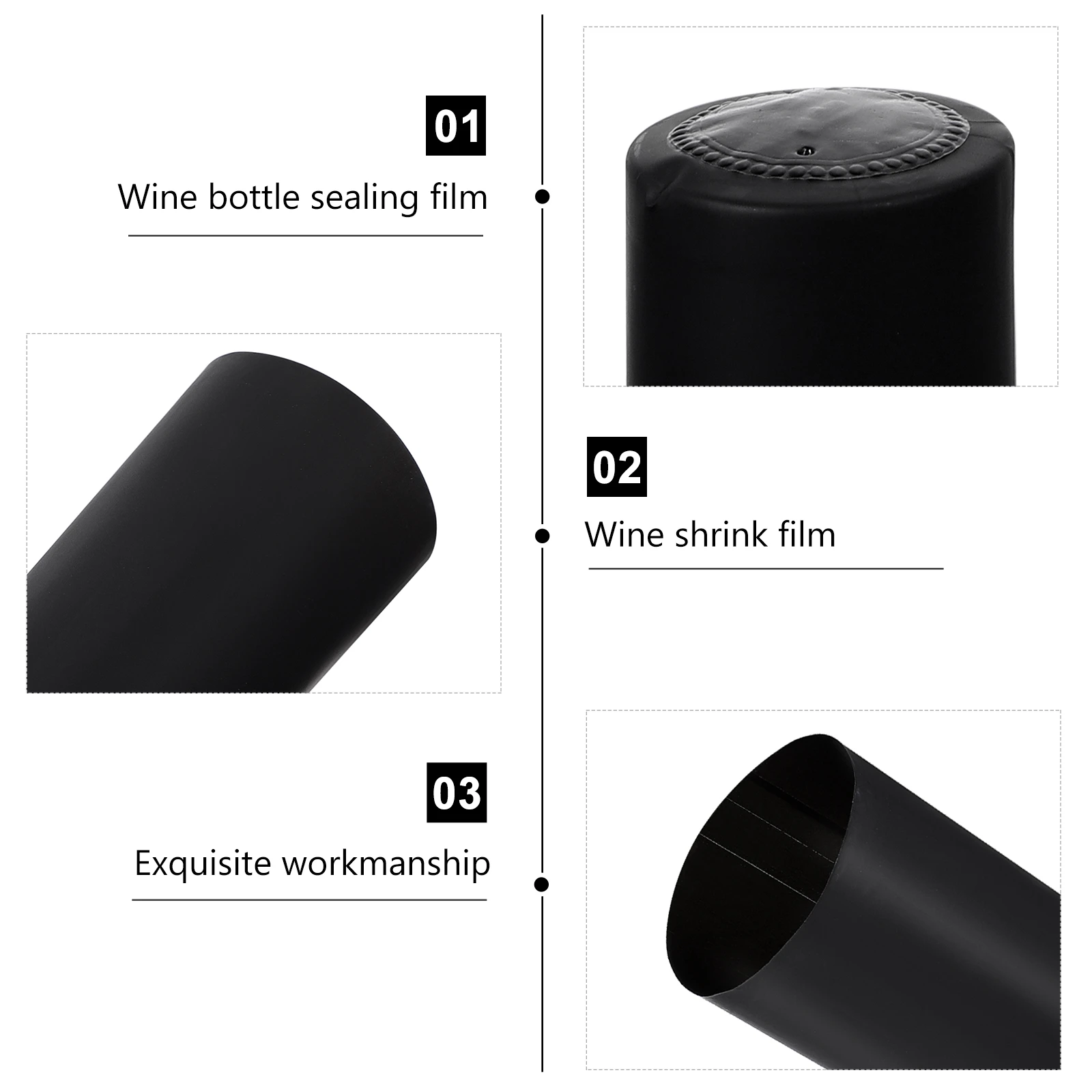 Wine Bottle Heat Shrink Capsules 50Pcs Professional Wine Heating Shrinkable Caps Shrinking Beer Wrapping Bottle Shrink Caps
