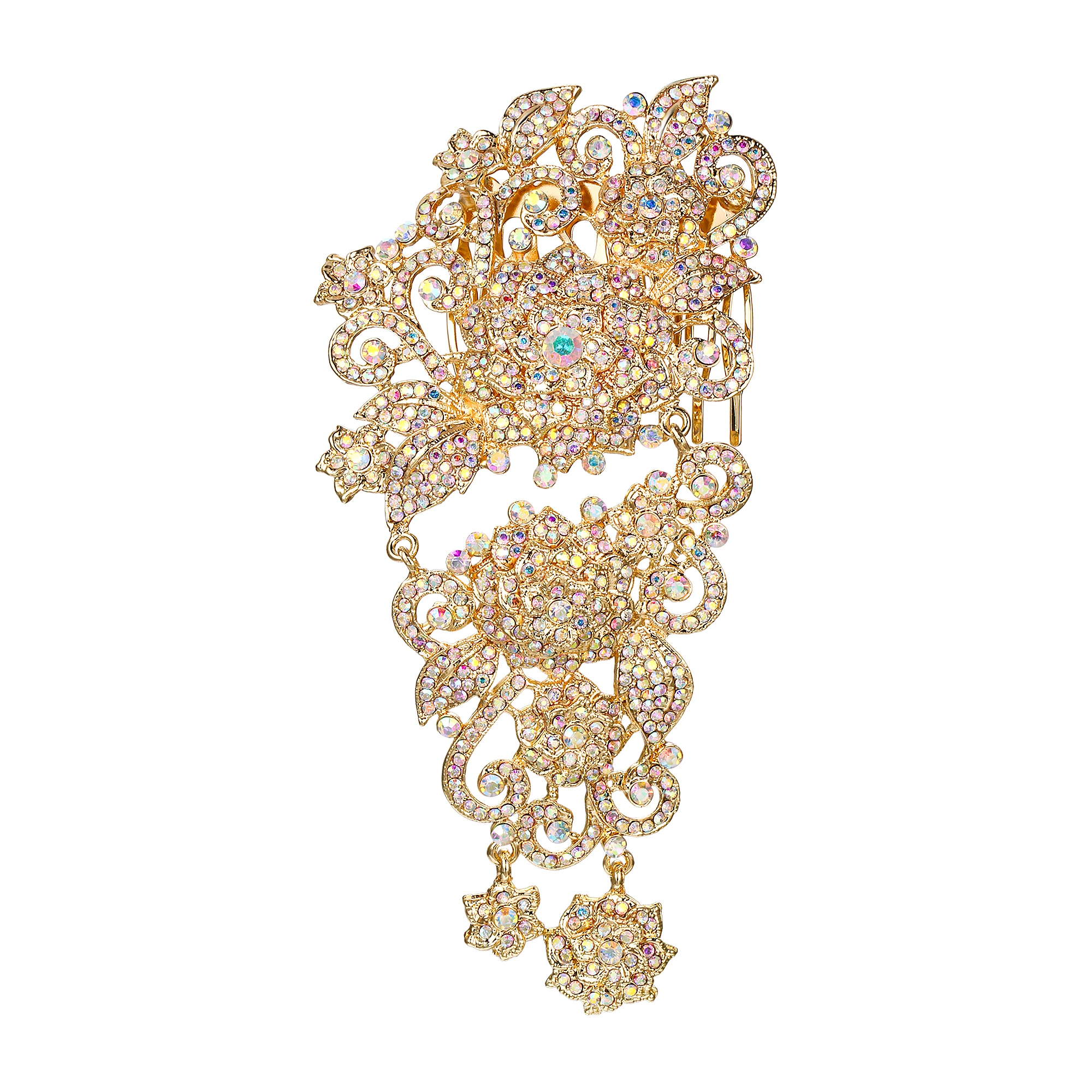 Женская заколка для волос с кристаллами в виде цветка|accessory row jewelry|accessories