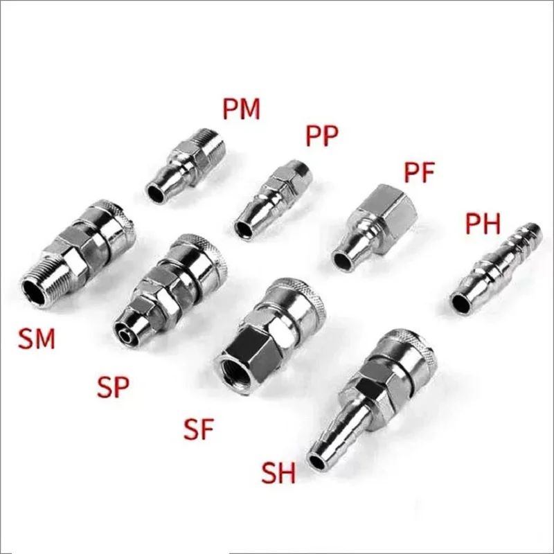 

C type Pneumatic fitting Quick connector High pressure coupling PF40 SF40 PP40 SP40 PM40 SM40 PH40 SH40 work on Air compressor