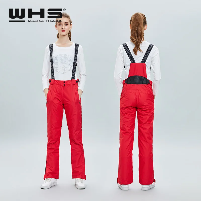 WHS женские лыжные брюки уличные теплые хлопковые зимние водонепроницаемые