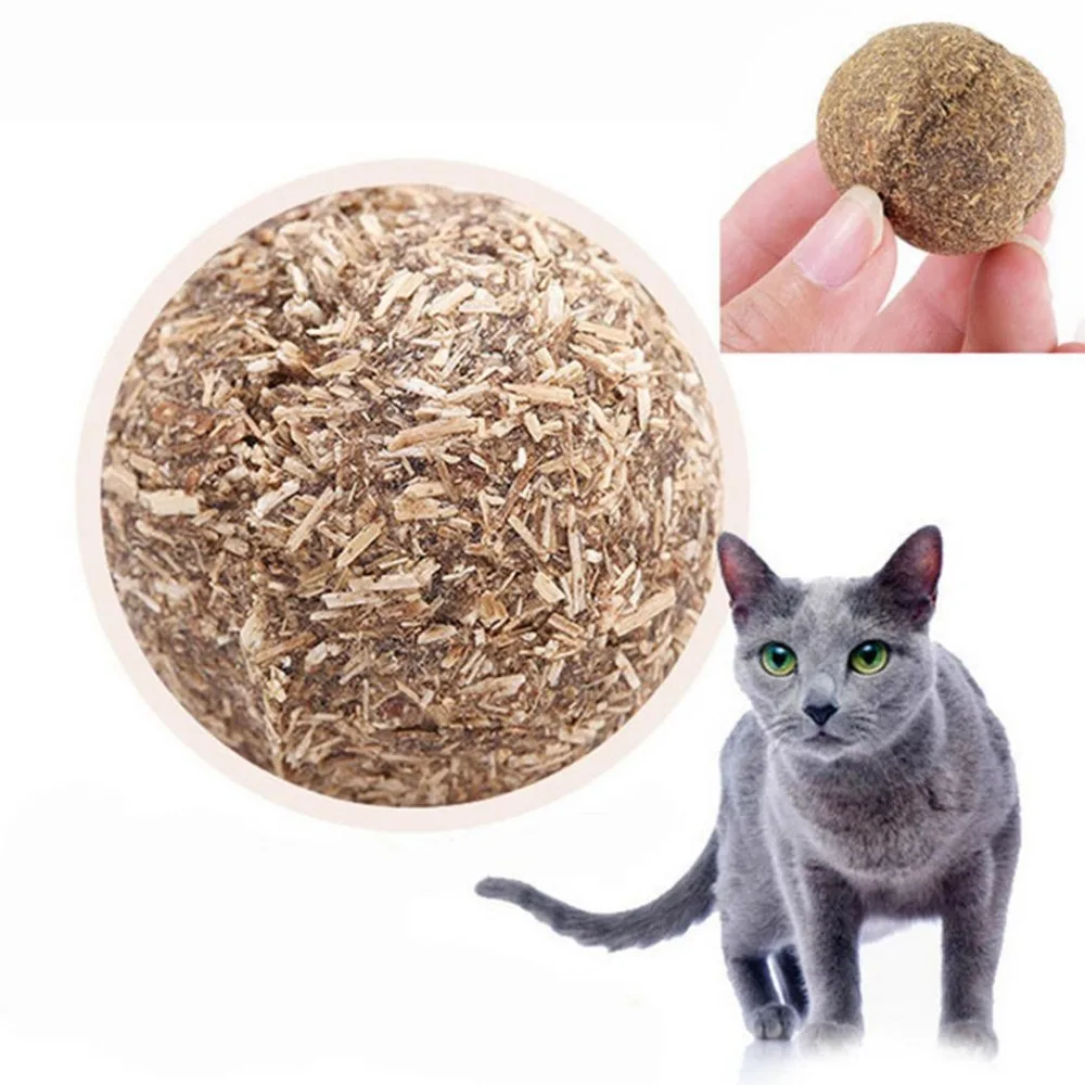Кошачий шарик из натуральной кошачьей мяты игрушка ментоловый аромат котенок угощать домашних животных закуски съедобные игральные зубы мята Чистка чеканка скребок поставки