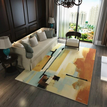 Modern and contracted sitting room carpet Nordic geometry design tea table bedroom children crawly floor mat