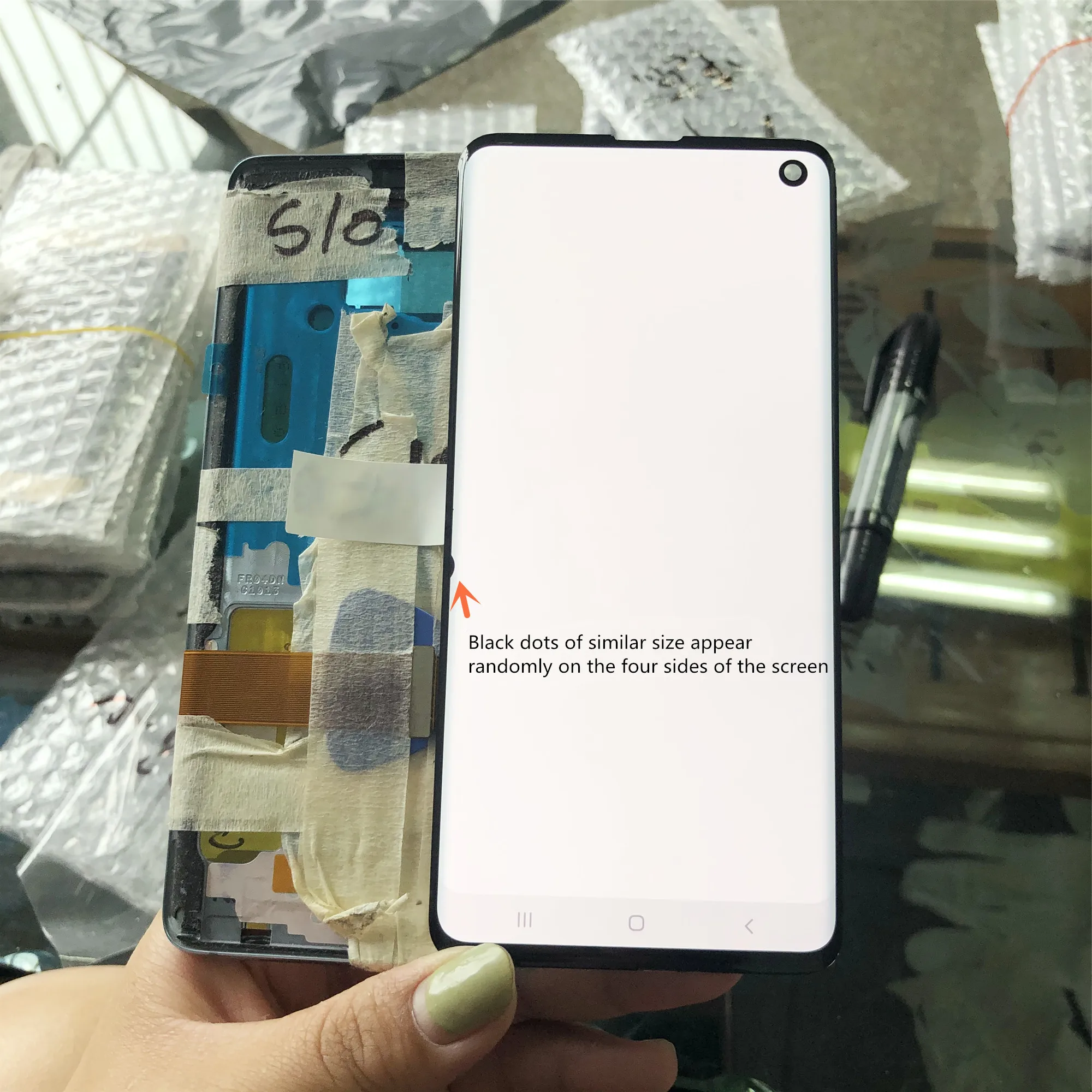 US $130.03 For Samsung Galaxy S10 G973 SMG973F LCD Display Touch Screen Digitizer Assembly With Black DotFrame Original Amoled Screen