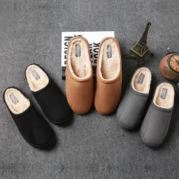 

Mens Fluffy Cozy Slipper Slip-on Clog Winter House Shoes Indoor & Outdoor