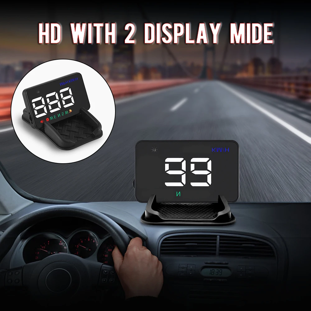 Универсальный автомобильный Hud Gps измеритель скорости o Head Up дисплей A5 цифровой сигнал о превышении скорости лобовое стекло Projetor Авто навигация
