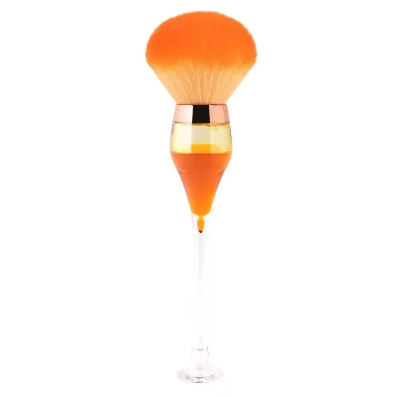Luxury Wine Glass Make up Brush Soft Nail Art Cleaning Dust Brush Manicure Tool Cosmetic Blush Powder Facial Brush 5