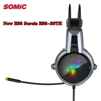 

Original Somic E95-20TH USB Gaming Headphone Virtual 7.1 Stereo Vibration RGB Light Headset with HD Mic for PUBG PC LOL Gamer