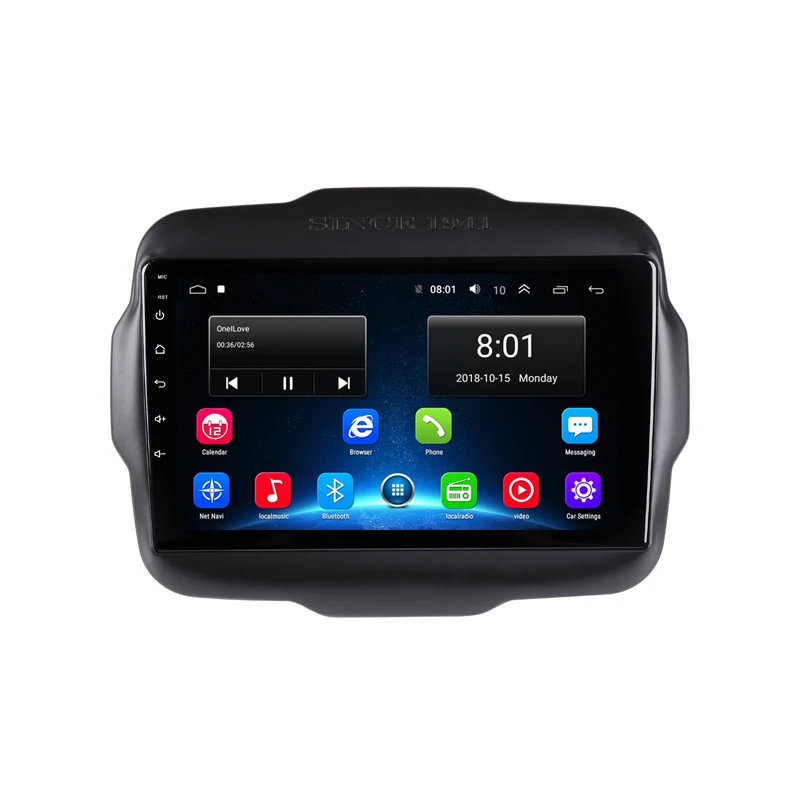 Sale 9" 2.5D IPS Android 9.1 Car DVD Multimedia Player GPS for Jeep Renegade 2015 2016 2017 2018 audio car radio DSP 32EQ navigation 15
