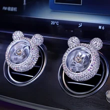 Bling Crystal Car Perfume Outlet Vent Clip Car Air freshener Interior In Auto Accessories For Girl Ladies Women Car Fragrance