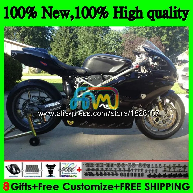 OEM тело для поездок на мотоцикле DUCATI 749-999 749S 999 749 999 03 04 Кузов 78BS. 78 749 999 S R 749R глянцевый черный 999R 2003 2004 обтекатели комплект - Цвет: No. 1
