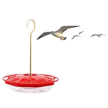 

12 oz Plastic Hanging Hummingbird Feeder with 8 Feeding Ports for outdoor