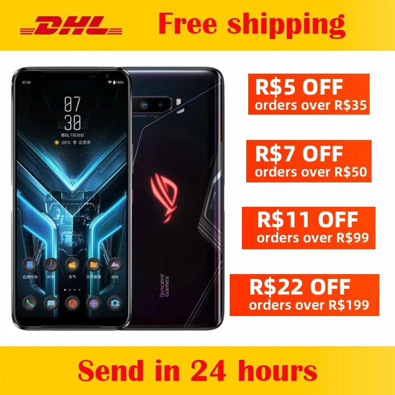 Смартфон Asus ROG 3 5G Snapdragon 865/865 Plus камера 64 мп NFC экран 6 59 дюйма частота обновления AMOLED