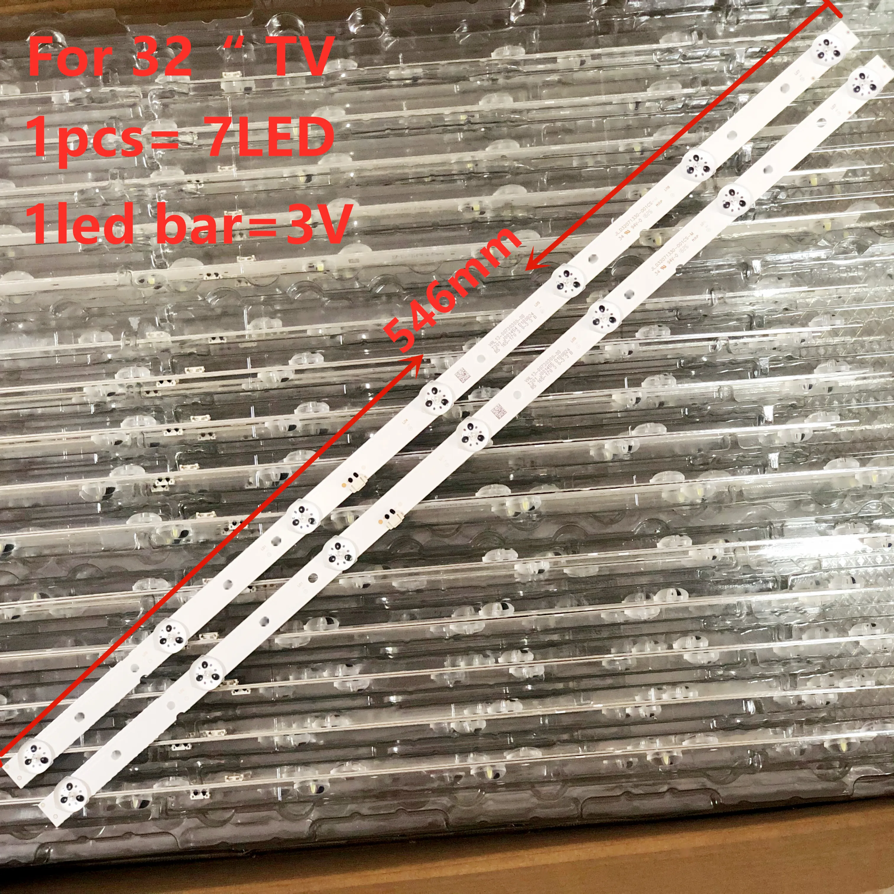 Nuova Striscia Di Retroilluminazione A Led Yal13-00730300-19 Jl.D32071330-001Cs-M Skyworth 32 X6 32 K5C 32 E1A 32 E2A 32 X3 32 H5 32 E381S 32 E361S 32