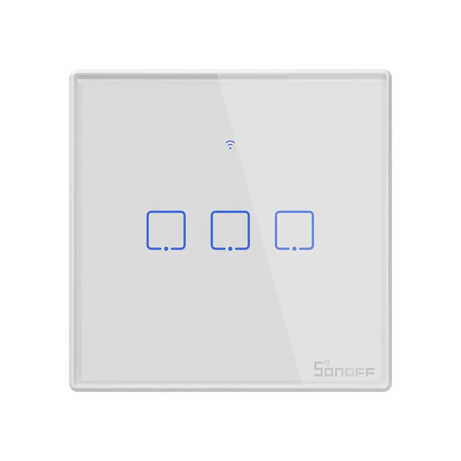 Sonoff T2 Smart WiFi RF APP  Touch Control Wall Light Switch 1 2 3 Gang 86 Type UK Panel Wall Touch Light Switch Alexa Nest-16