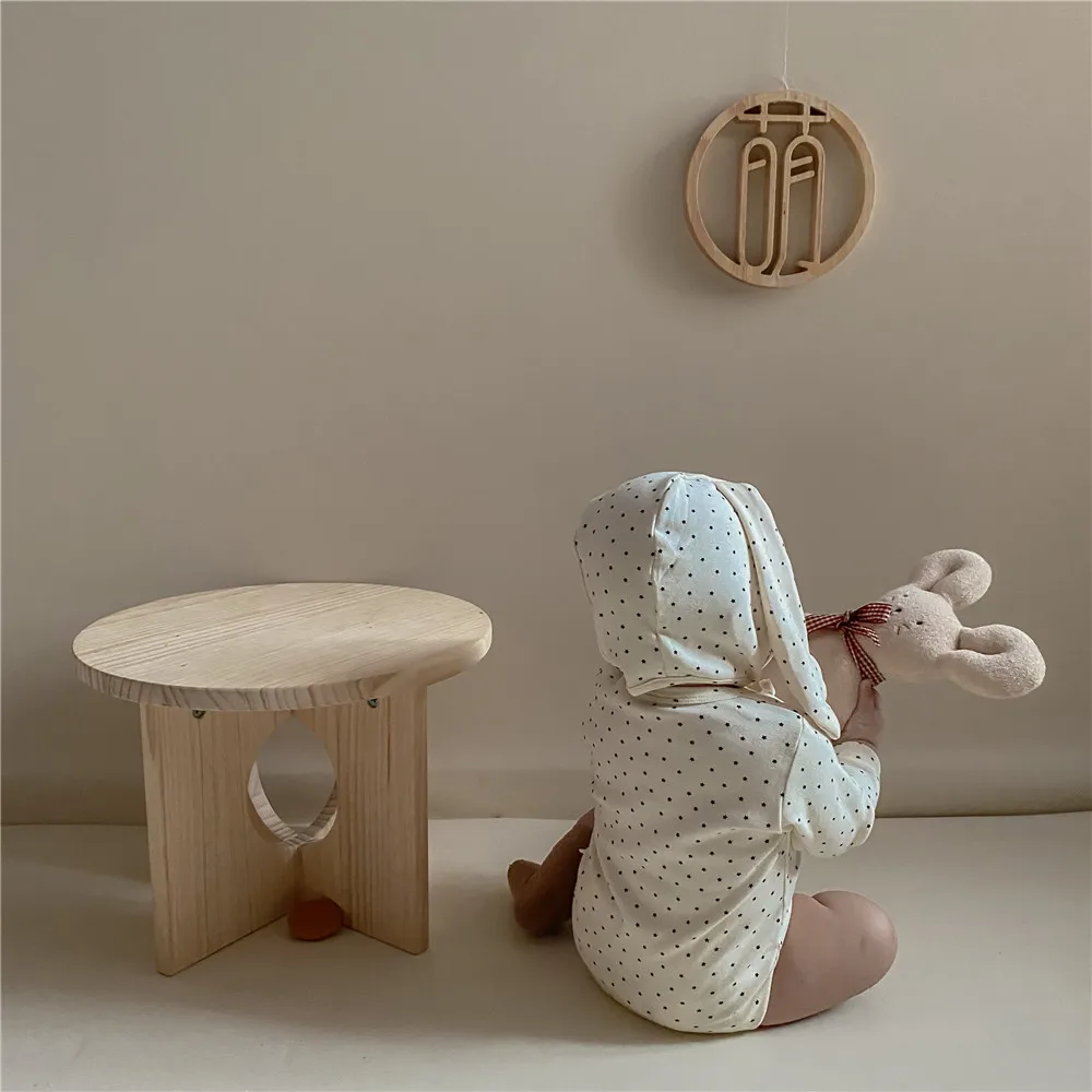 Cotton Baby Bodysuit and Jumper with Hat for Infants