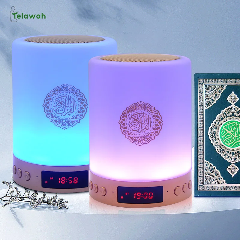 Quran Speaker Colorful Night Light With Wireless Bluetooth Smart Portable Touch APP Control LED Lamp Support TF Card | Электроника