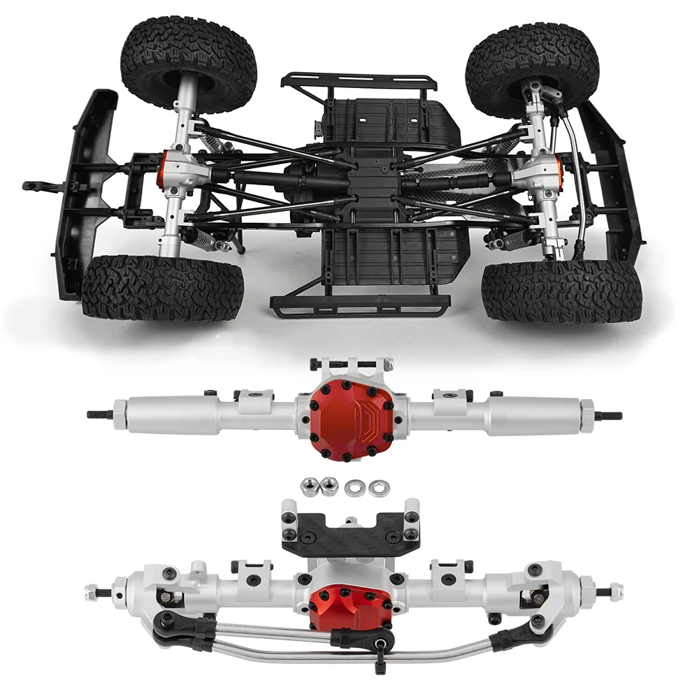 AXSPEED CNC алюминиевый передний и задний Прямой полный мост для 1/10 RC Гусеничный автомобиль осевой SCX10 90046 Запчасти для обновления