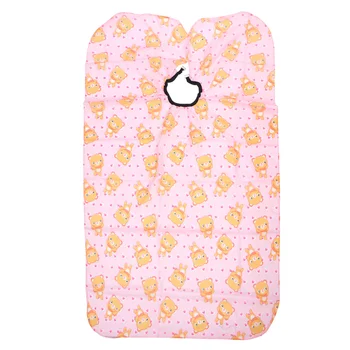 

1pc Creative Cartoon Bear Pattern Haircut Cape Waterproof Foldable Haircut Cape for Children Hair Cutting (Pink And Orange)