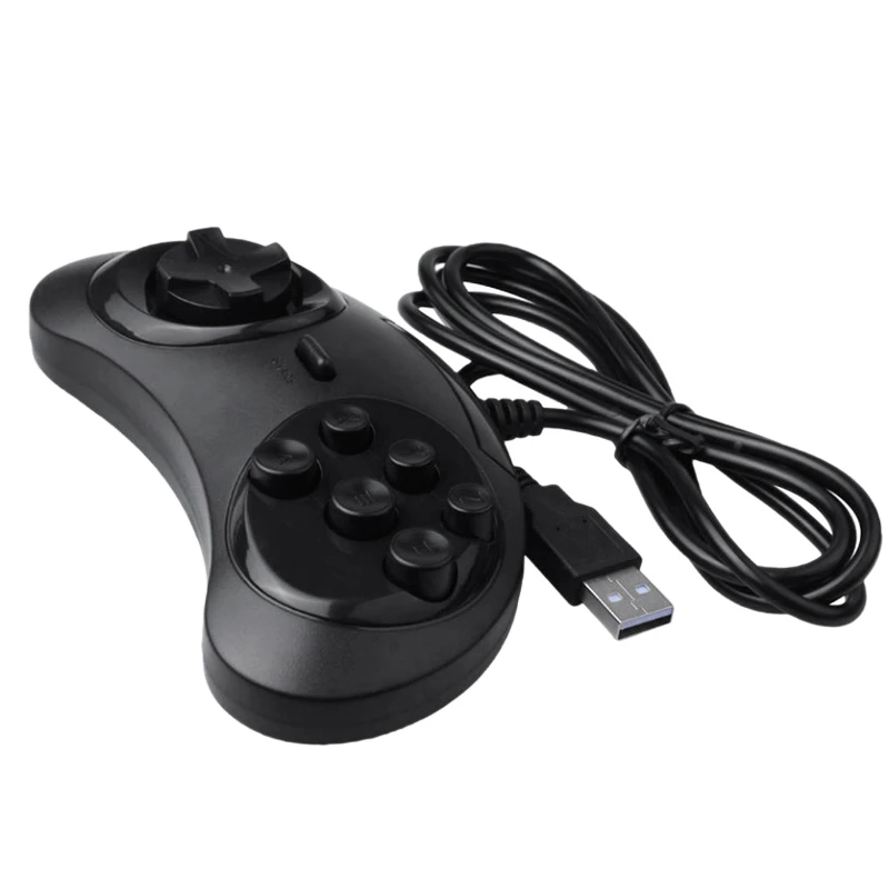 USB геймпад игровой контроллер 6 кнопок для SEGA джойстик держатель ПК MAC Mega Drive