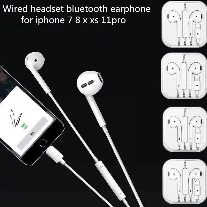 smart Lighting tws Port Bluetooth headset In Ear for iPhone 7 8 earphone X XS 11 pro Max Earbuds with Microphone wired earphones smart Lighting tws Port Bluetooth headset In Ear for iPhone 7 8 earphone X XS 11 pro Max Earbuds with Microphone wired earphones